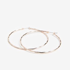 Express Light Gold Hoop Earrings Jewelry NWOT